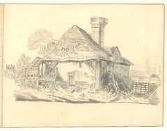 Miss J Board - ca 1830 Album, Graphite Study Sketchbook
