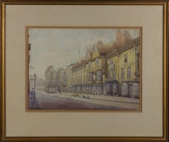 Lifford Claydon – gerahmtes Aquarell, Cheapside, Nottingham, 1921