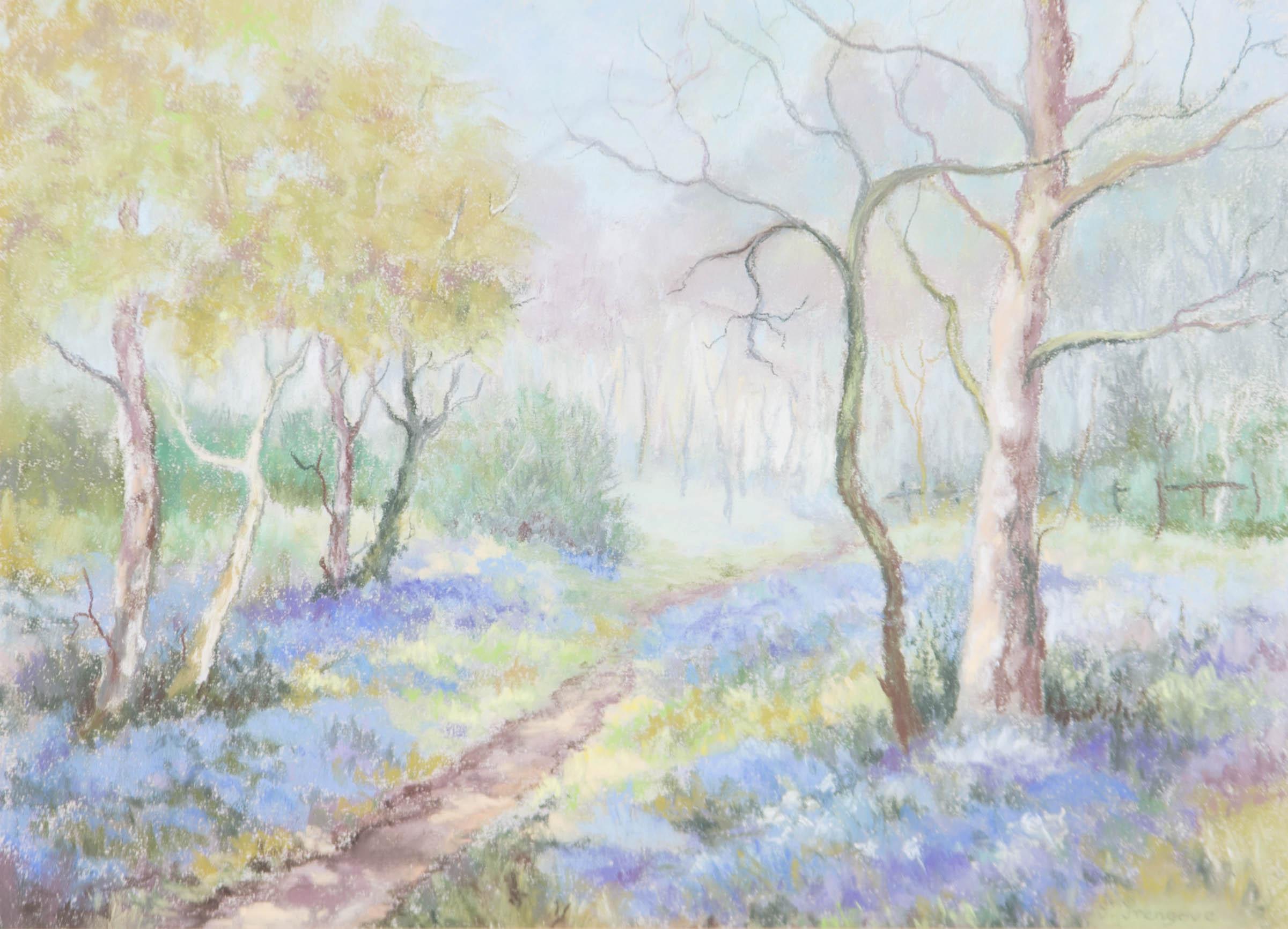 Phyllis D. Trengove - 20th Century Pastel, Morning Mist For Sale 1