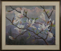 Pastel du XXe siècle - Vue avec Magnolias