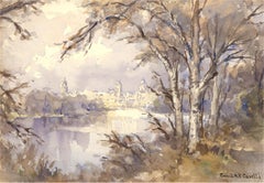 Conrad H. R Carelli (1869-1956)-Early 20th Century Watercolour, The Distant City