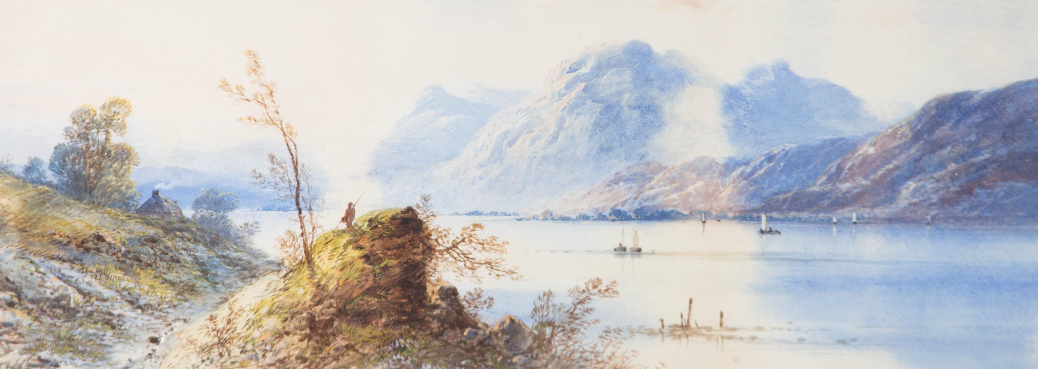 Edwin Earp (1851-1945) - Early 20th Century Watercolour, Misty Foothills For Sale 1