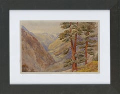 Framed Late 19th Century Watercolour - Visp Valley, Switzerland