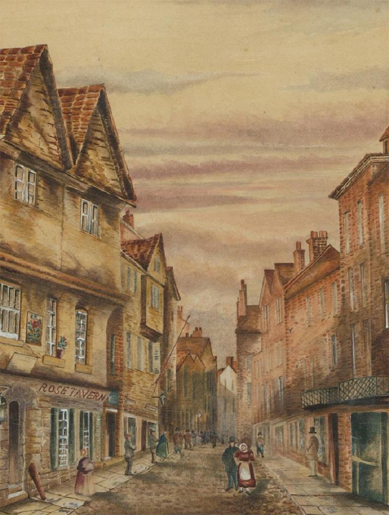 W. Clayton - 1857 Aquarell, The Rose Tavern 2