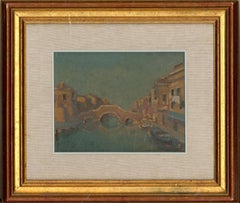 Giuseppe Manoni (1922-200) - 20th Century Embroidery, Tre Archi Bridge, Venice