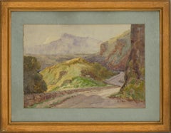 E. H. Atkin - Aquarelle de la fin du XIXe siècle, signée et encadrée, Winding Roads