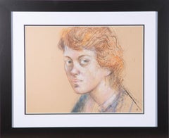 ARCA Peter Collins Pastel encadré du 20ème siècle, étude en tête de lit