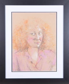 Vintage Peter Collins ARCA - Signed 1979 Pastel, Pretty in Pink