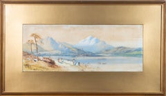 Edwin Earp (1851-1945) – signiertes und gerahmtes Aquarell, Sommer am Flusss, 1871