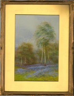 Herbert Tomlinson - Signed & Framed 1921 Gouache, Spring Woodland
