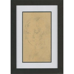 Alfred Kingsley Lawrence RA (1893-1975) - Graphite Drawing, Young Girl