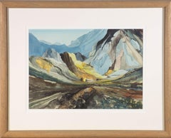 Roy Clements - 1986 Watercolour, Welsh Quarry