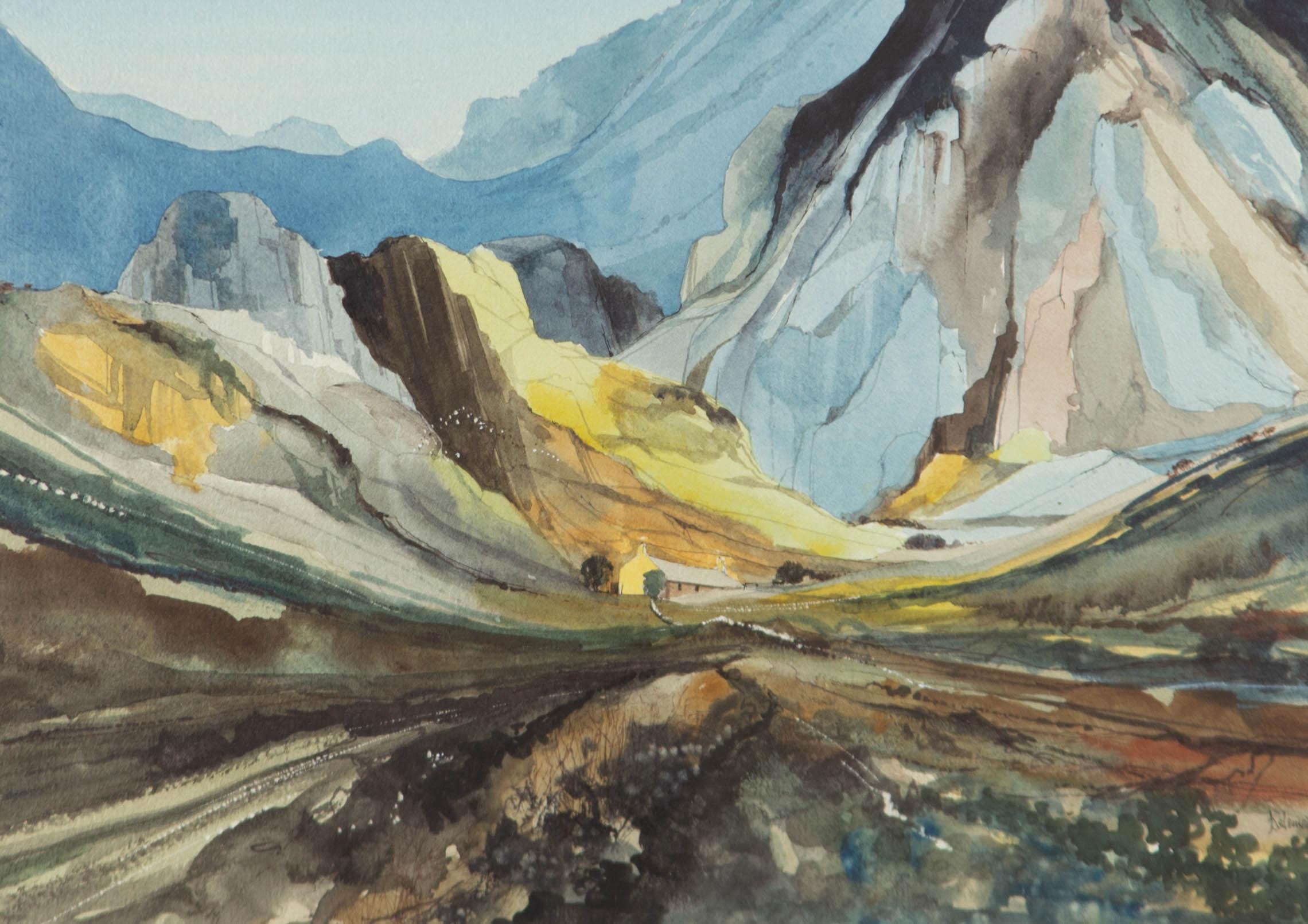 Roy Clements - 1986 Watercolour, Welsh Quarry 1