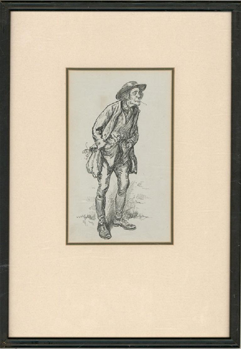Attrib. Gordon Frederick Browne RI, RBA Figurative Art - Attrib. Gordon Browne RI, RBA (1858-1932) - c.1913 Pen & Ink Drawing, Mr. Craig
