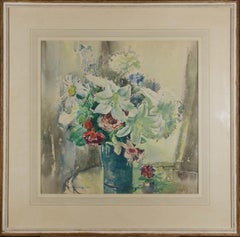 Marcella Smith RBA, RI (1887-1963) - Aquarelle du milieu du XXe siècle, Lilies