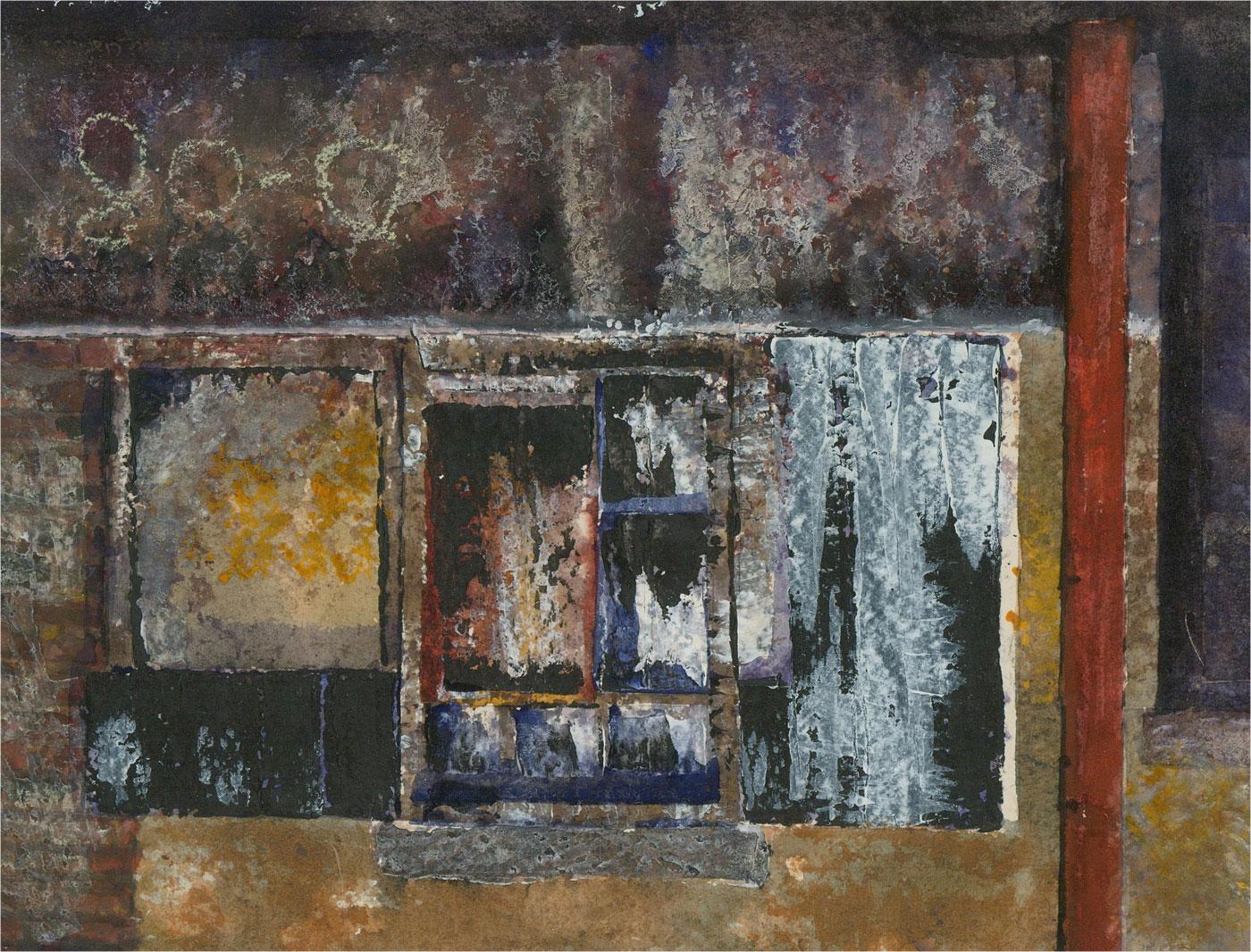 Peter Clarkson - Contemporary Watercolour, Ruined House, Sicily For Sale 1