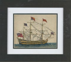 S.J. Sadler - Early 19th Century Watercolour, HMS Invincible
