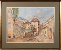 Attribut. T.M. Richardson Jnr. RWS (1813-1890) - 1858 Aquarell, Das alte Tor