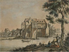 Manner of George Chinnery (1774-1852) - 19th Century Watercolour, The Watermill