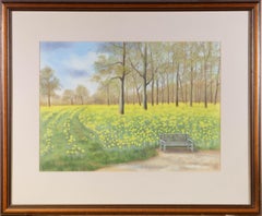 Used 20th Century Pastel - The Park Bench