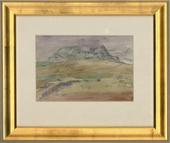 William Monk RE (1863-1937) - Framed c.1906 Watercolour, Mountain, Ireland