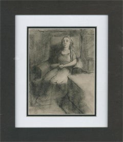 Peter Collins ARCA - 20th Century Pen and Ink Drawing, Seated Figure