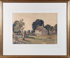 Vintage Claude Muncaster RWS (1903-1974) - Mid 20th Century Watercolour, farmhouse
