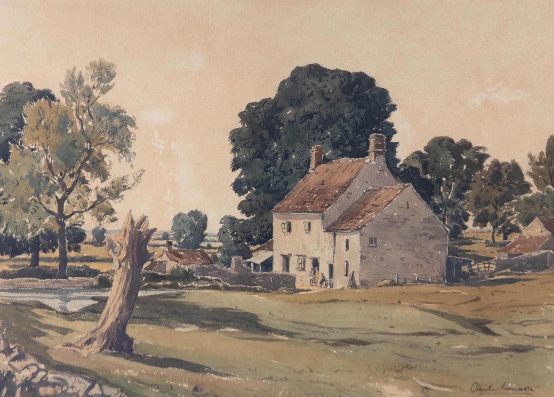 Claude Muncaster RWS (1903-1974) - Mid 20th Century Watercolour, farmhouse For Sale 1