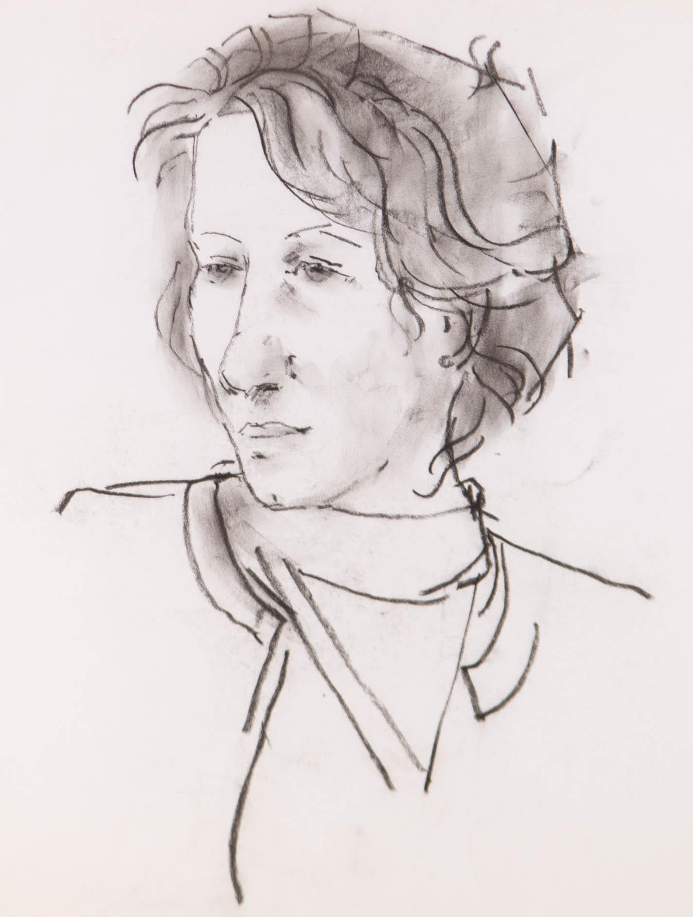 Le dessin au fusain de Peter Collins ARCA, étude d'une femme II, XXe siècle en vente 1