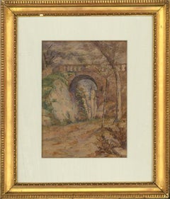 Antique A.G. - 1886 Watercolour, Viaduct