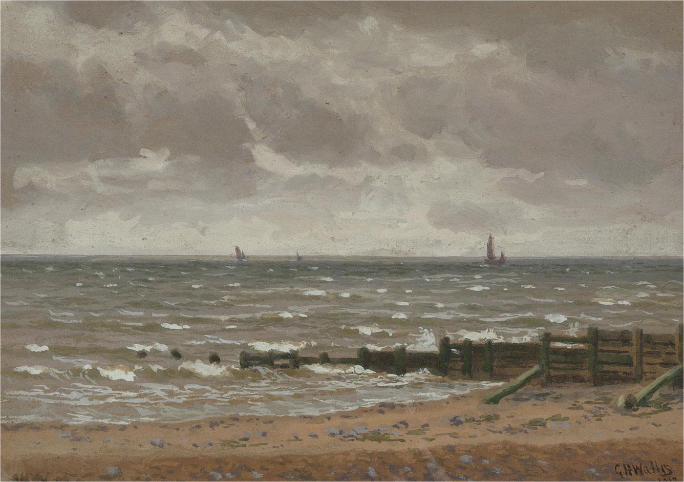 George Harry Wallis FSA (1848-1936) - 1912 Watercolour, A Grey Day 1