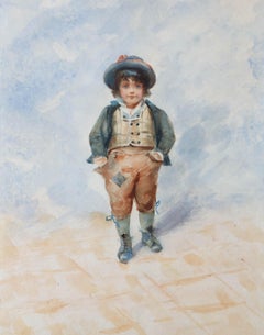 Charles Smith - 1894 Aquarell, Jolly Junger Junge