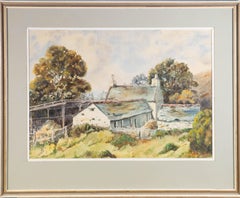G.F. Broad - 1980 Aquarell, Hill Farm, Anglesey