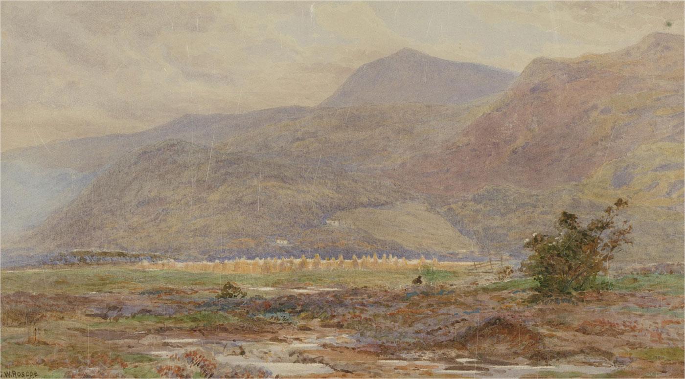 S.G. William Roscoe (1852-1922) - 1876 Watercolour, Swallow Falls, North Wales 1