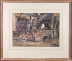 Winifred Clement Smith (1904-2000) - Watercolour, Blacksmith, Penshurst Forge