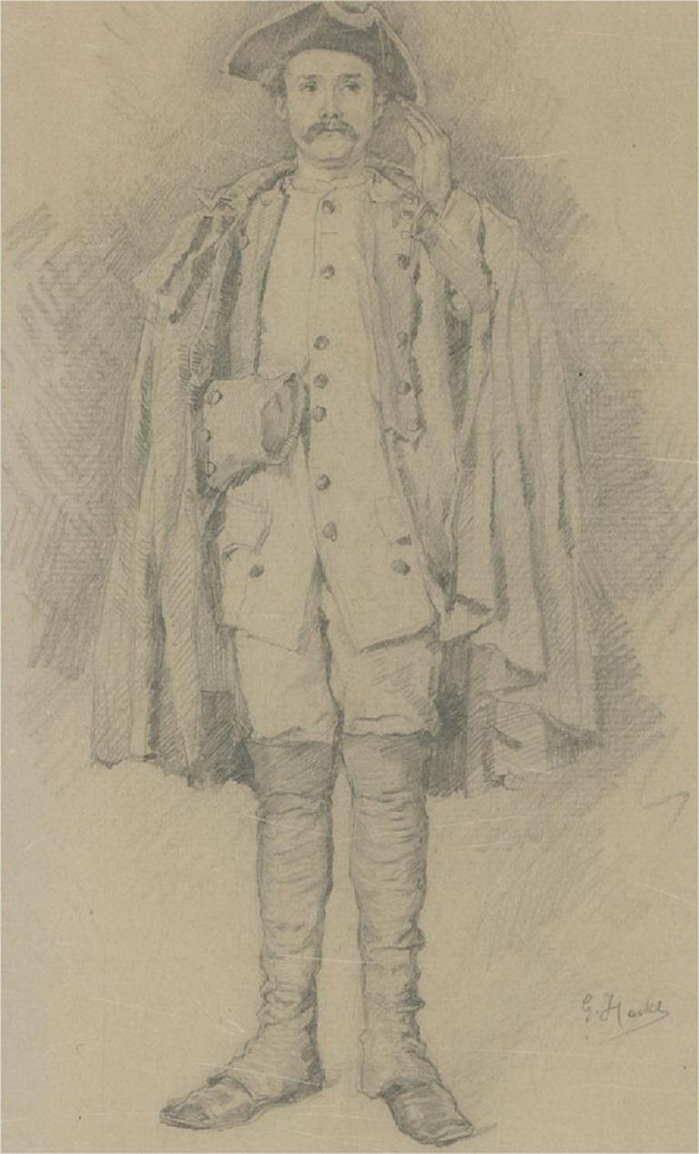 Early 20th Century Graphite Drawing - The Injured Soldier - Art by Unknown