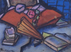 Framed 20th Century Gouache - Geometric Still Life