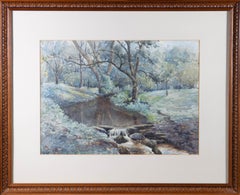 C.L. Windsor - Signed & Framed Early 20th Century Watercolour, Woodland Stream