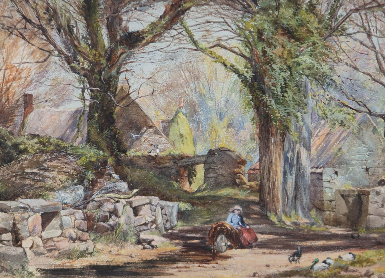 20th Century Watercolour - Rural Idyll - Art by Unknown