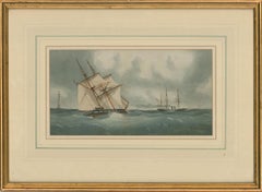C.H. Lewis - Early 20th Century Watercolour, Dutch Ships at Sea