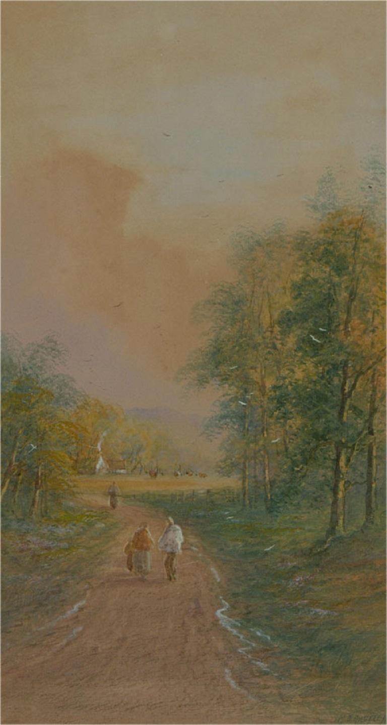 M.D. Ansell - 1910 Watercolour, Rural Path 1