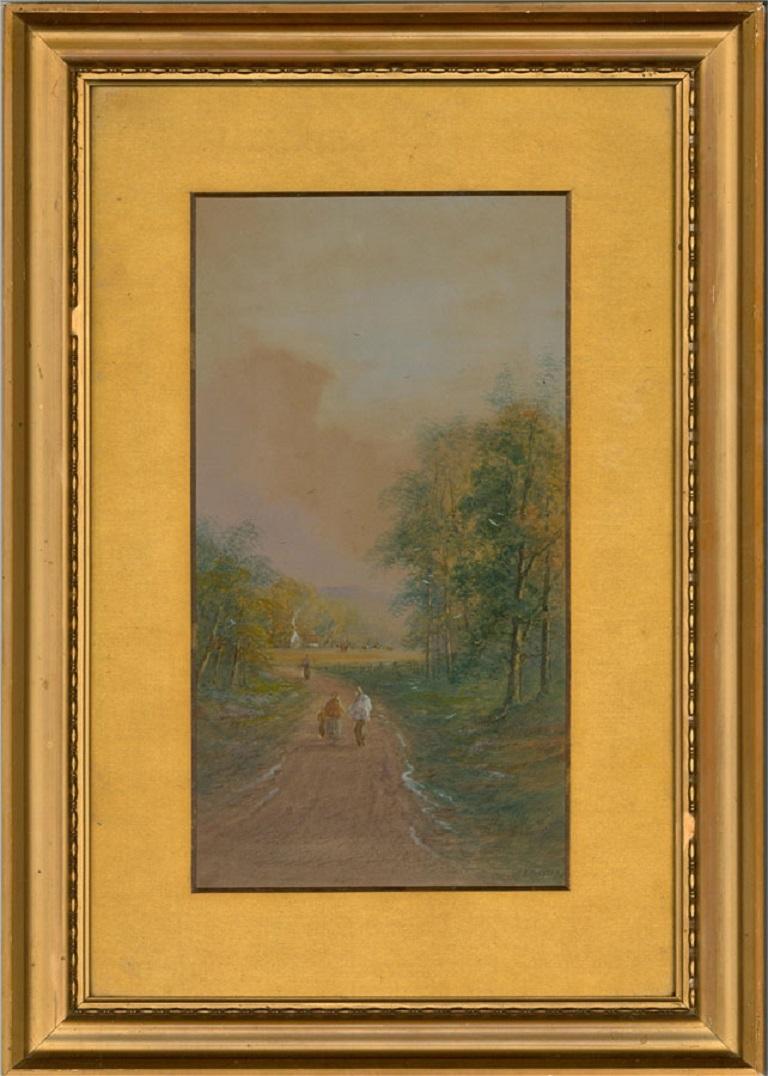 M.D. Ansell - 1910 Watercolour, Rural Path 3