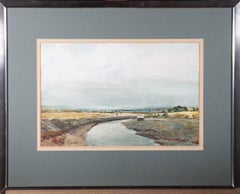 Joseph Pighills (1902-1984) - Aquarelle du 20e siècle, Stour de rivière, Manningtree