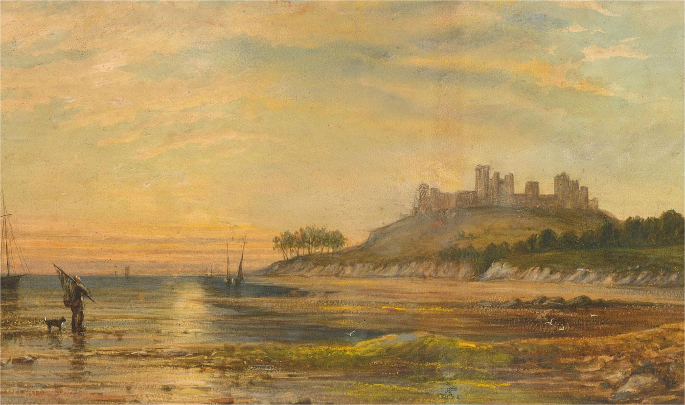 Aquarell, Barmouth Castle, von Lennard Lewis RA (1826-1913), spätes 19. Jahrhundert im Angebot 2