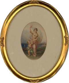 Antique Edmund T Parris (1793-1873) - 1842 Watercolour, Allegorical Dance