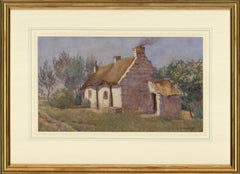 Berenger Benger RCA RBA (1868-1935) - 1885 Aquarell, Gedecktes Landhaus