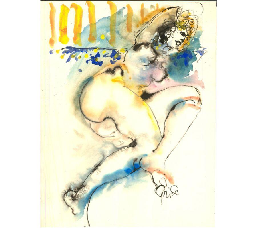Hendrik Grise (1917-1982) - 20th Century Watercolour, Nude Figure 1