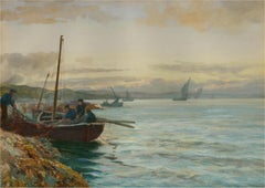 William Carlaw RSW (1847-1889) - Late 19th Century Gouache, Fishermen