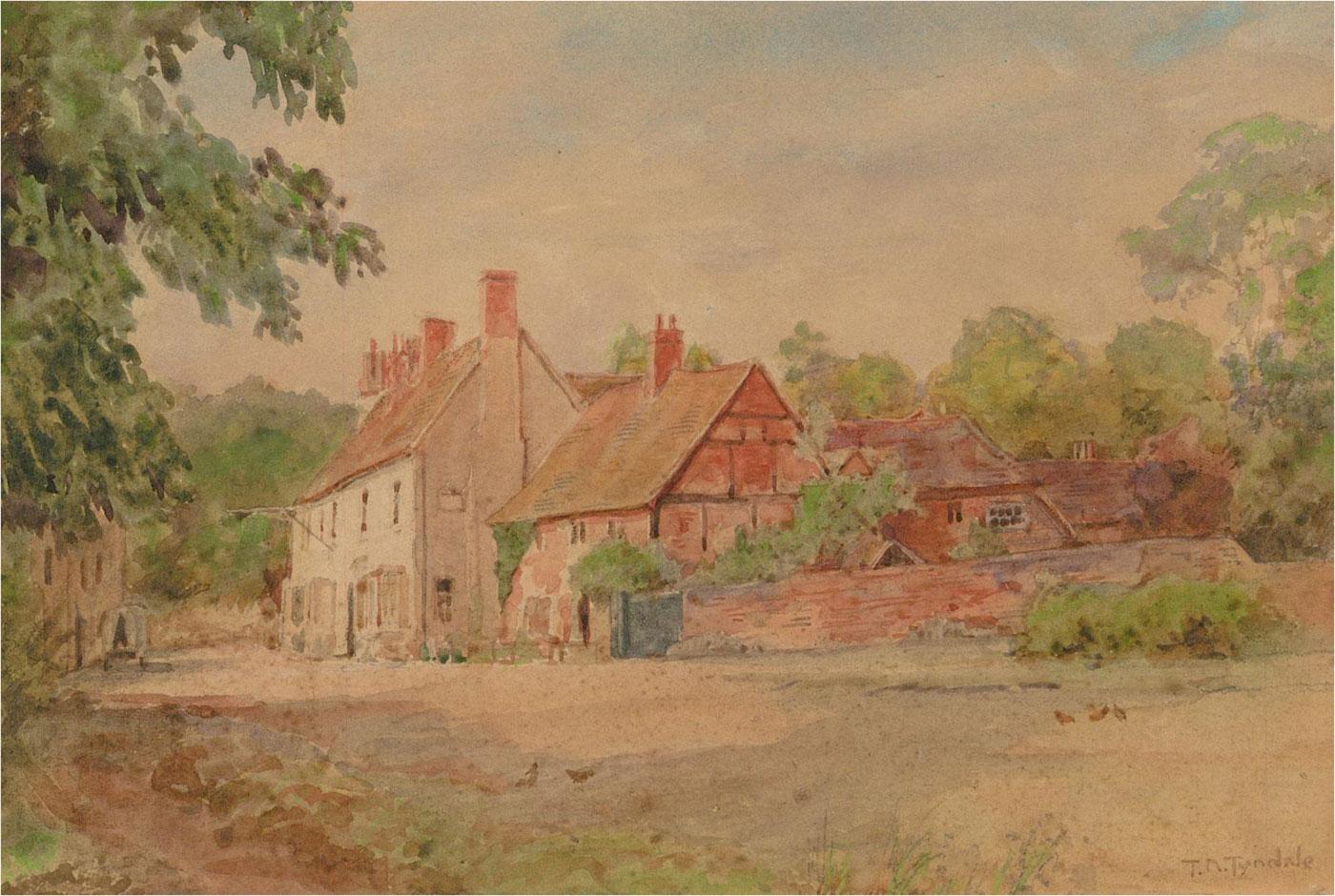 Thomas N. Tyndale (1860-1930) – Landhaus-Aquarell des späten 19. Jahrhunderts im Angebot 2