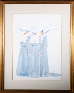Judith Caulfield Walshe - Aquarelle contemporaine, Trois Nuns
